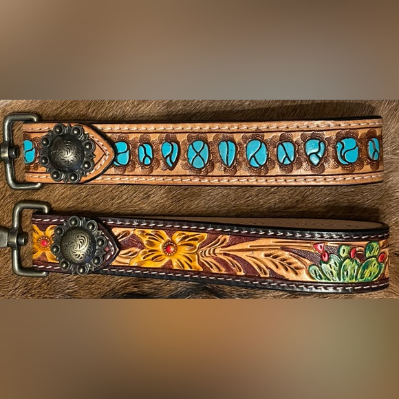 ❤️🌵Genuine Tooled Leather Western Wristlet Strap or Key Fob. - Picture 5 of 8